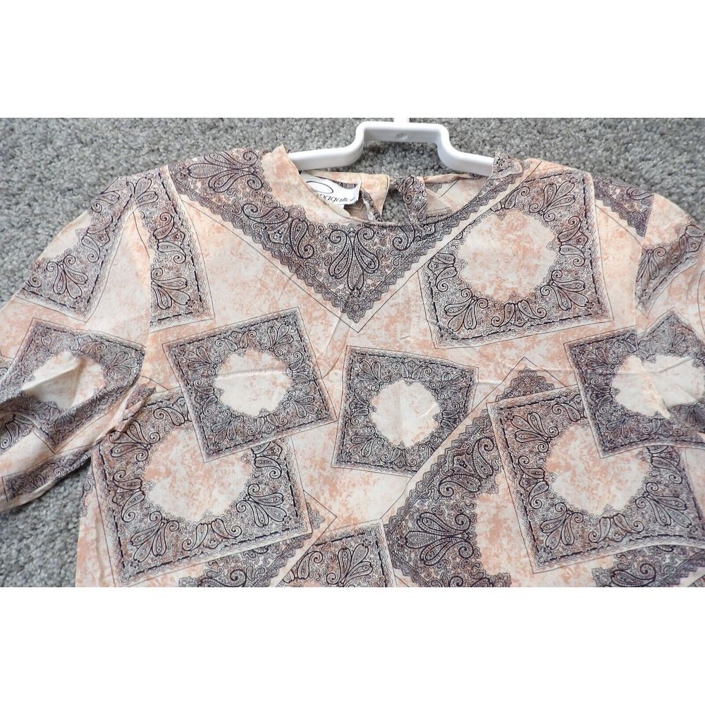 Vtg CAPPAGALLO Womens 100% Silk PINK Blouse Size S 90's Y2K Office Top NOS - Picture 2 of 10